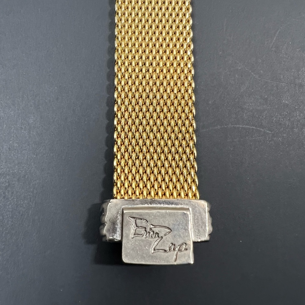 Gold and Silver Two-Tone Mesh Bracelet - Picture 6 of 10